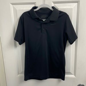 Boys black short sleeve polo size small